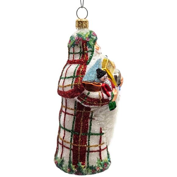 Patricia Breen A Santa for Mommy Plaid Holly Nutcracker Doll Christmas Ornament - Picture 5 of 11